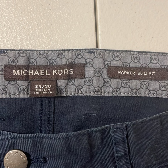 Men’s Michael Kors Parker Slim Fit Navy Stretch Pants Size 34/30 - Picture 3 of 5